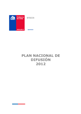 PLAN NACIONAL DE DIFUSIÓN 2012