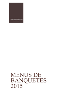 MENUS DE BANQUETES 2015 - Hotel Alfonso XIII Seville
