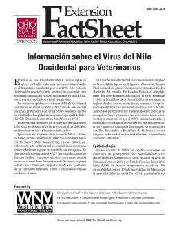 Información sobre el Virus del Nilo Occidental para