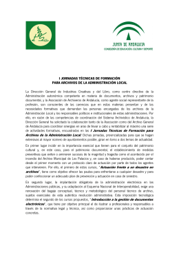 Folleto informativo - Asociación de Archiveros de Andalucía