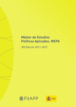 Máster de Estudios Políticos Aplicados. MEPA