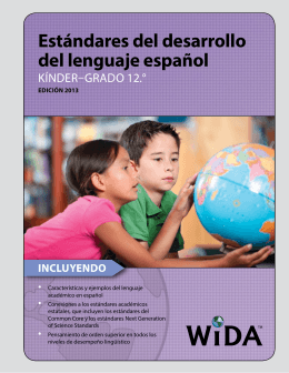 Estándares del desarrollo del lenguaje español de WIDA