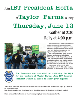 at Taylor Farmsin Tracy Thursday, June 12