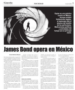 James Bond opera en México - La gaceta de la Universidad de