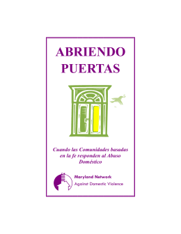 ABRIENDO PUERTAS - Maryland Network Against Domestic Violence