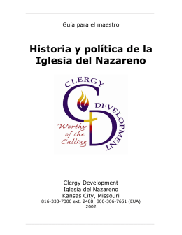 Historia y política de la Iglesia del Nazareno