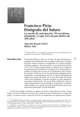 Francisco Piria: Etnógrafo del futuro