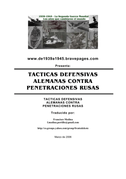 tacticas defensivas alemanas contra penetraciones rusas - 1939-1945