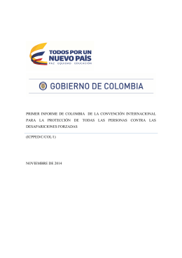 primer informe de colombia de la convención internacional para la