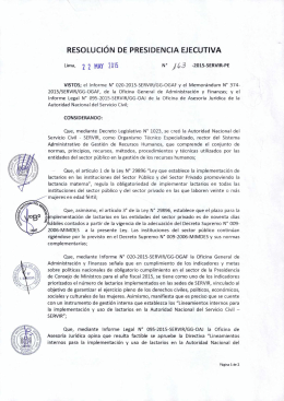 RESOLUCIÓN DE PRESIDENCIA EJECUTIVA Lima, 22