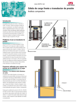 Célula de carga frente a transductor de presión