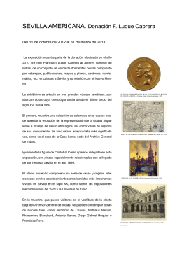 Exposición "Sevilla americana". Donación F. Luque Cabrera