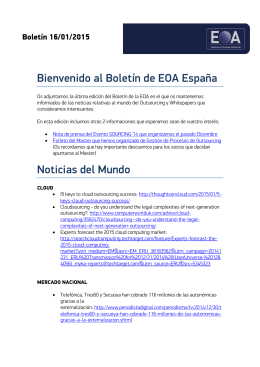 Bienvenido al Boletín de EOA España Noticias del Mundo