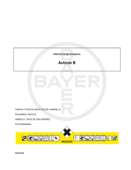 Etiqueta Actirob® B - Bayer CropScience Chile