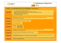 Folleto curso Informe Social 2012 - Colegio Oficial de Trabajadores