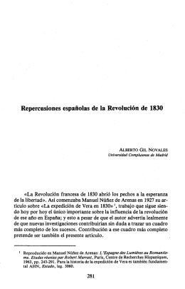 Repercusiones españolas de la Revolución de 1830