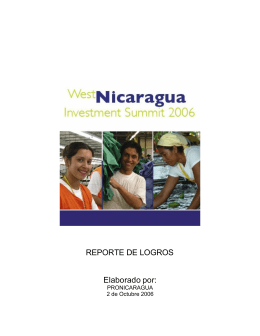 Reporte final West Nicaragua Investiment Summit