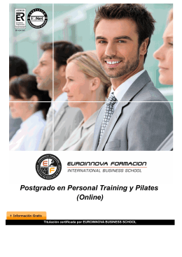 Postgrado en Personal Training y Pilates (Online)