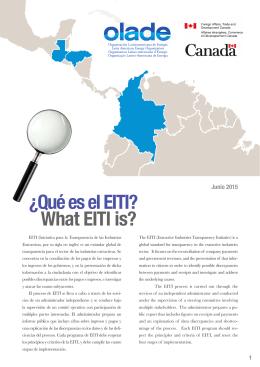¿Qué es el EITI? What EITI is?