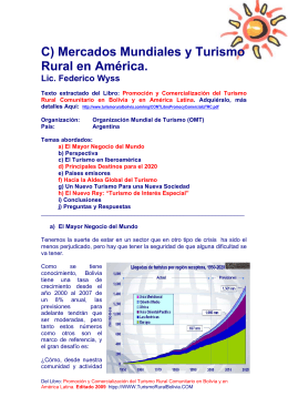 Mercados Mundiales y Turismo Rural en América Latina