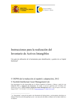 Inventario de Activos Intangibles - Oficina Española de Patentes y