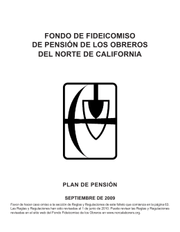 fondo de fideicomiso de pensión de los obreros del norte de california