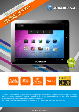 Tablet PC C97-A4 Pantalla 9.7" Multitáctil con