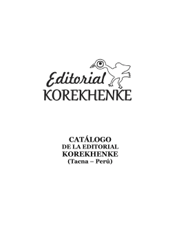 catálogo de ediciones impresas de korekhenke