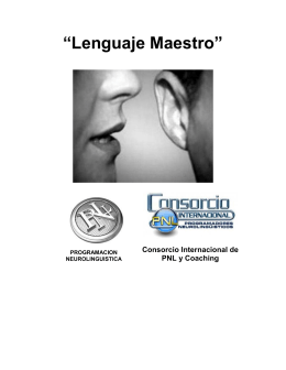 “Lenguaje Maestro” - Consorcio Internacional de PNL y Coaching