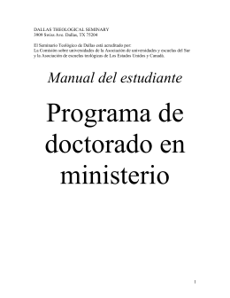 Programa del Doctorado en Ministerio
