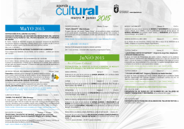 (agenda cultural Mayo-Junio