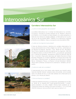 Interoceánica Sur - Bank Information Center