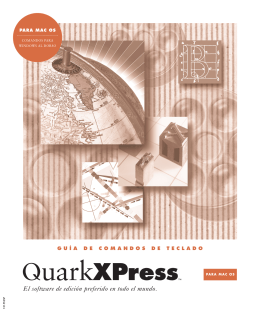 QuarkXPress Keyboard Command Guide for Mac OS