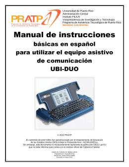 Manual de instrucciones - Programa de Asistencia Tecnológica de