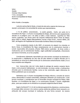 Carta Alcalde Cristian Vittori
