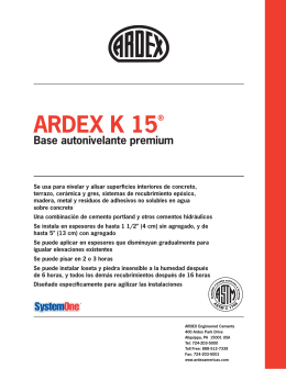 ARDEX K 15® - ARDEX Americas
