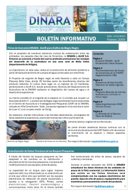 Boletin Informativo - Dirección Nacional de Recursos Acuáticos