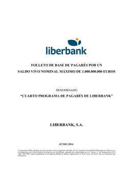 Folleto de Base Pagarés Liberbank 2014