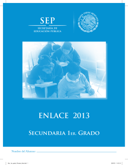 ENLACE 2013 - Secretaría de Educación Pública