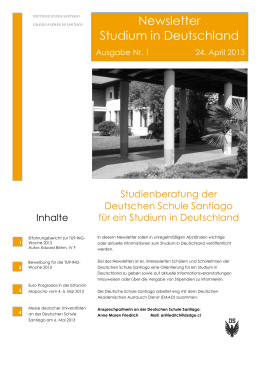 Newsletter Studium in Deutschland