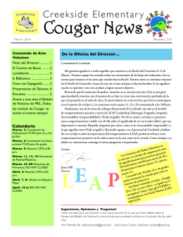 Creekside Cougar News March 2014 ESP