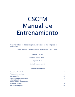 CSCFM Manual de Entrenamiento