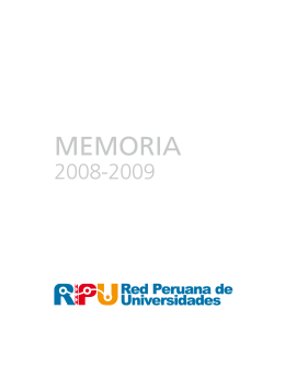 MEMORIA - RPU - Red Peruana de Universidades