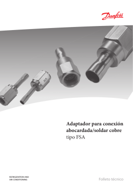 Adaptador para conexión abocardada/soldar cobre tipo FSA