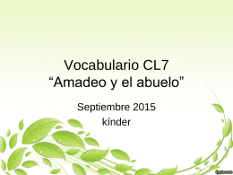 Vocabulario CL7 “Amadeo y el abuelo”