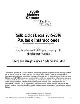 Pautas e Instrucciones - The Fund for Santa Barbara