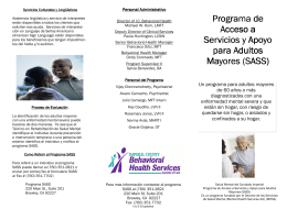 Programa de Acceso a Servicios y Apoyo para Adultos Mayores