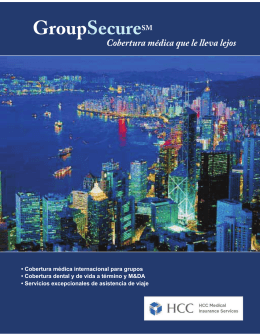 GroupSecure Brochure - International Travel Medical Insurance from