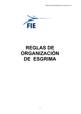 Reglas de organizacion - Federación Madrileña Esgrima