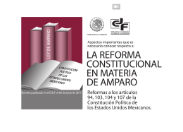 TRIPTICO REFORMA AMPARO - Consejo de la Judicatura Federal